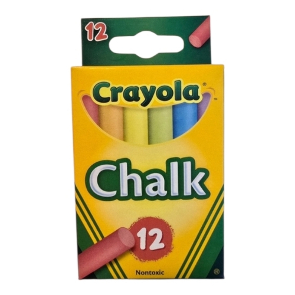 17 Boxes Crayola Multicolor Chalk 12-Pieces Each Box *Classroom Stock Up* - Picture 2 of 3